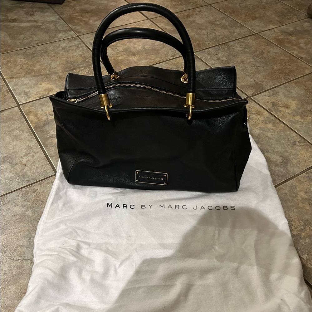 Marc by Marc Jacobs “Too Hot to Handle” Large Tote — Black Pebbled Leather